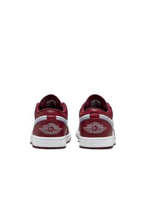 Air Jordon 1 Low Erkek Ayakkabı - 553558 Bordo/Beyaz