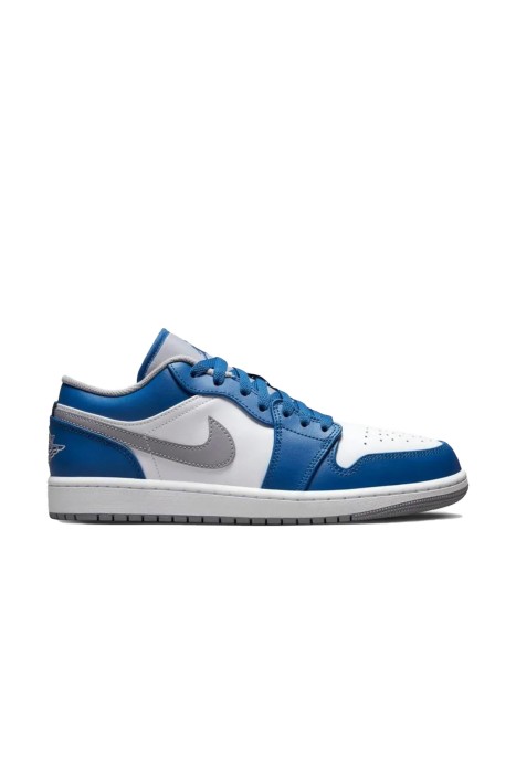 Nike - Air Jordon 1 Low Erkek Ayakkabı - 553558 Mavi/Beyaz