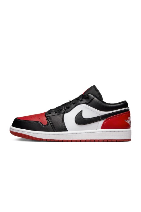 Nike - Air Jordon 1 Low Erkek Ayakkabı - 553558 Siyah/Beyaz/Kırmızı