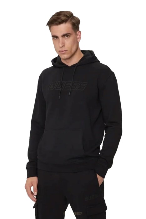 Guess - Aldwin New Kapüşonlu Erkek SweatShirt - Z4YQ12KAIJ1 Siyah