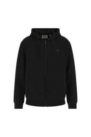 Aldwin Zip Hooded Erkek SweatShirt - Z2YQ28K9V31 Siyah - Thumbnail