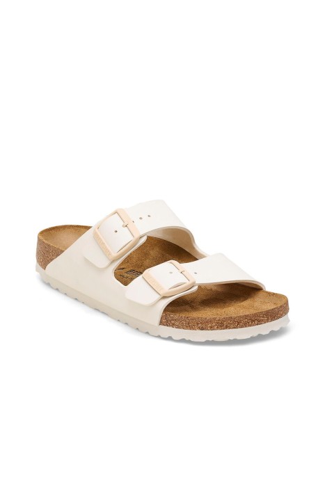 Birkenstock - Arızona Bf Saffıano Unisex Terlik - 1027339 Kırık Beyaz