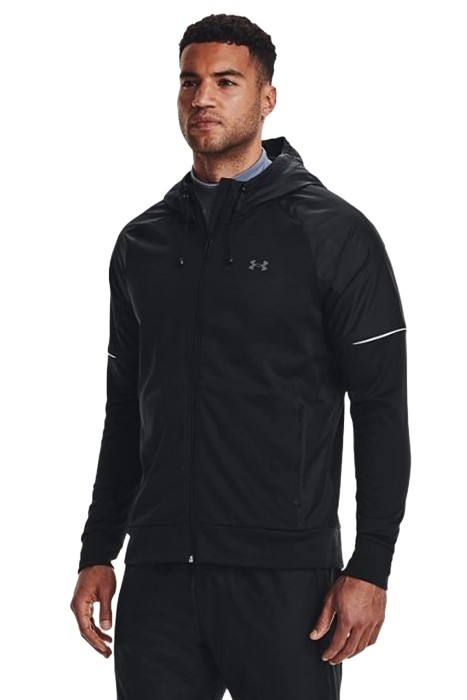 Under Armour - Armour Fleece Storm Tam Boy Fermuarlı Erkek SweatShirt - 1373781 Siyah