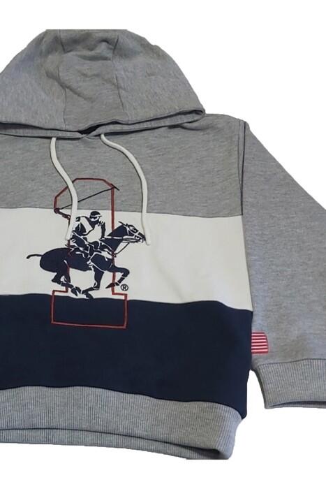 Beverly Hills Polo Club - Beverly Hills Polo Club Erkek Çocuk SweatShirt - 22WKF013367201 Gri Melanj