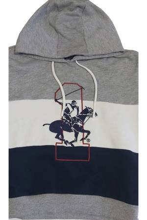 Beverly Hills Polo Club Erkek Çocuk SweatShirt - 22WKF013367201 Gri Melanj - Thumbnail