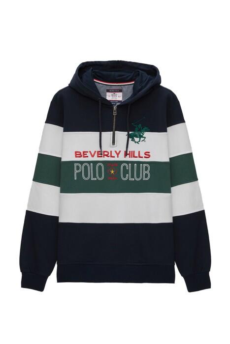 Beverly Hills Polo Club - Beverly Hills Polo Club Erkek SweatShirt - 22WMFH13366901 Lacivert