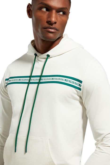 Bikkembergs Erkek Kapüşonlu SweatShirt - PBMF0035 Beyaz