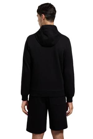 Bikkembergs Erkek Kapüşonlu SweatShirt - PBMF0035 Siyah - Thumbnail