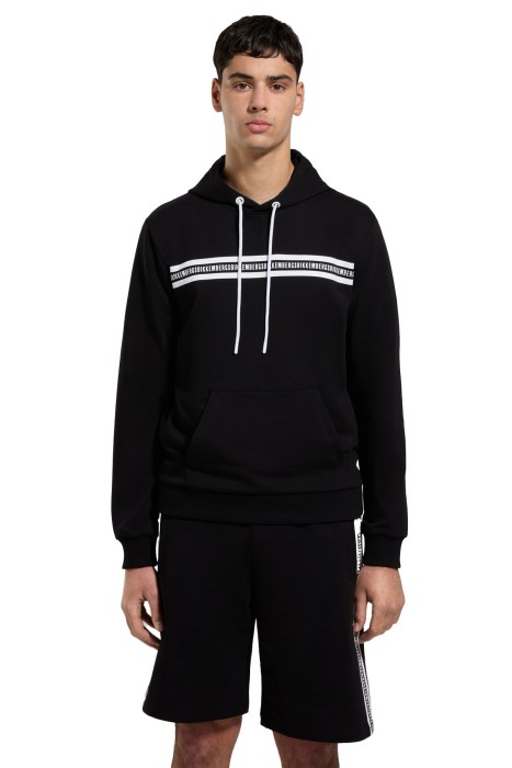 Bikkembergs Erkek Kapüşonlu SweatShirt - PBMF0035 Siyah