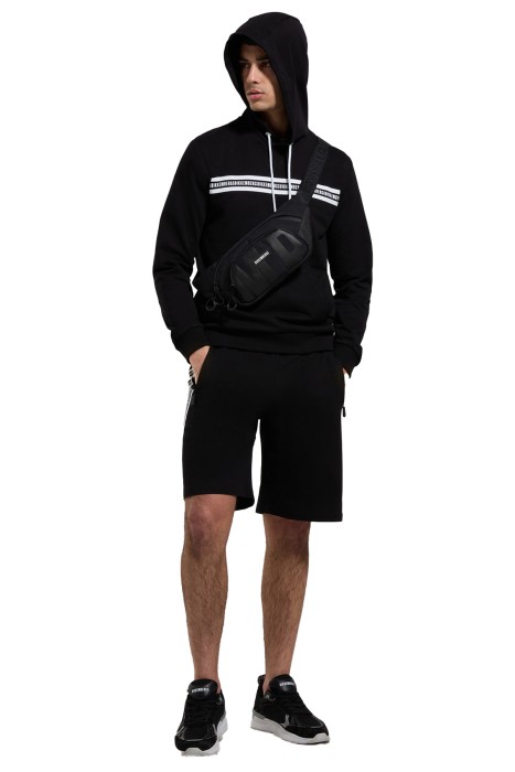 Bikkembergs Erkek Kapüşonlu SweatShirt - PBMF0035 Siyah