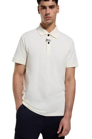 Bikkembergs Erkek Polo T-Shirt - PBMT0074 Beyaz - Thumbnail