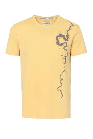 Bikkembergs Erkek T-Shirt - BMT0154 Sarı - Thumbnail