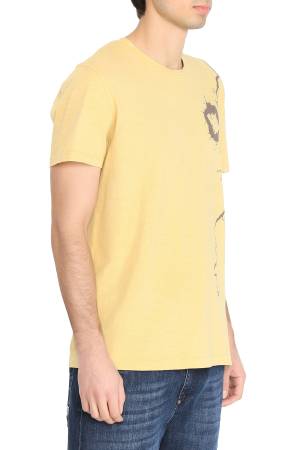 Bikkembergs Erkek T-Shirt - BMT0154 Sarı - Thumbnail