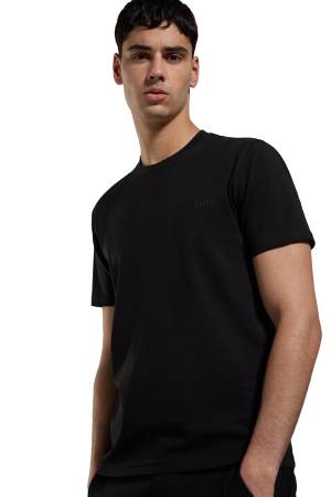 Bikkembergs Erkek T-Shirt - BMT0202 Siyah - Thumbnail