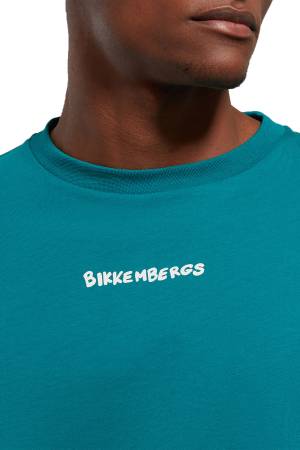 Bikkembergs Erkek T-Shirt - PBMT0059 Mint Yeşili - Thumbnail