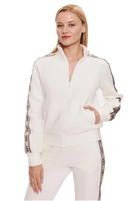 Guess - Britney Full Zip Kadın SweatShirt - V2YQ16KB3P2 Ekru