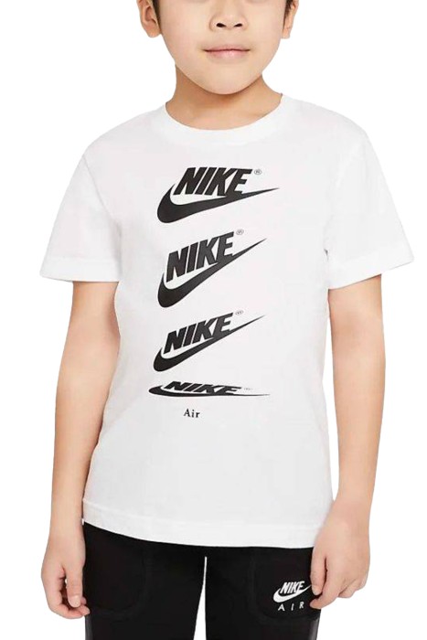 Nike Kids - Cascading Futura Air Çocuk T-Shirt - 86H797 Beyaz-Siyah