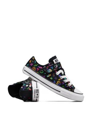 Chuck Taylor All Star Doodles Çocuk Sneaker - A07218C Siyah - Thumbnail