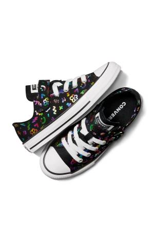 Chuck Taylor All Star Doodles Çocuk Sneaker - A07218C Siyah - Thumbnail