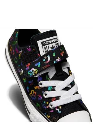 Chuck Taylor All Star Doodles Çocuk Sneaker - A07218C Siyah - Thumbnail