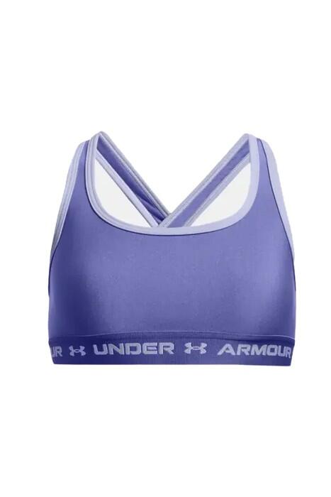 Under Armour - Crossback Mid Solid Kız Çocuk Bra - 1369971 Mor