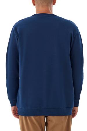 CSC Basic BAR Split Crew Erkek Sweatshirt - CS0274 Koyu Lacivert - Thumbnail