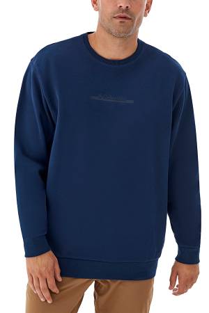 CSC Basic BAR Split Crew Erkek Sweatshirt - CS0274 Koyu Lacivert - Thumbnail