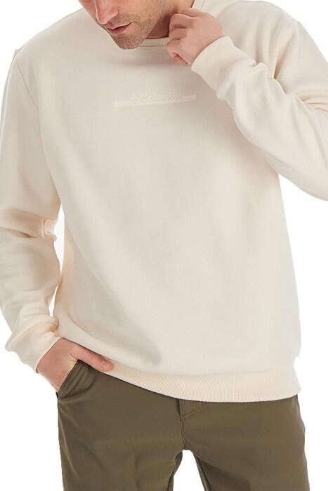 CSC Basic BAR Split Crew Erkek Sweatshirt Krem