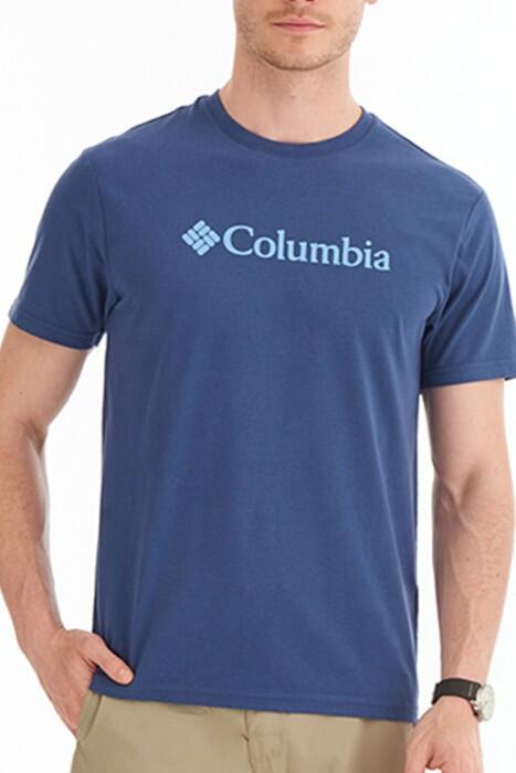 Columbia - CSC Basic Big Logo Brushed Erkek Kısa Kollu T-Shirt Dağ Mavisi