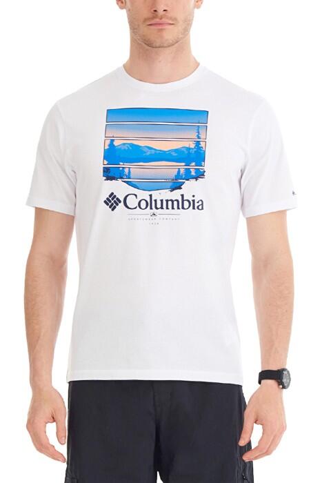 Columbia - CSC Colorful Vista Erkek Kısa kollu T-Shirt - Beyaz