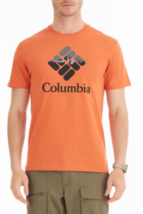 Columbia - CSC Hood Nightscape Erkek Kısa Kollu T-Shirt Turuncu