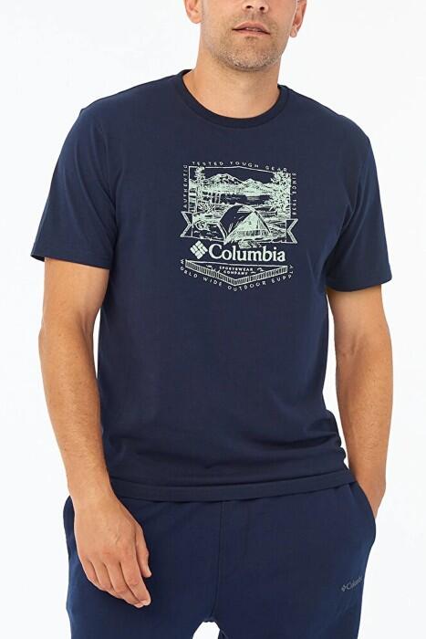 Columbia - CSC Lakeside Badge Erkek Kısa Kollu T-Shirt Koyu Lacivert