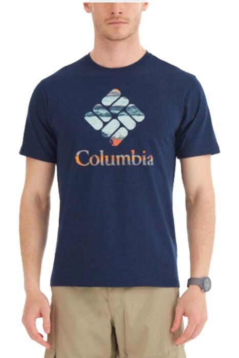 Columbia - CSC Stacked Hyper Nature Erkek Kısa Kollu T-Shirt Koyu Lacivert