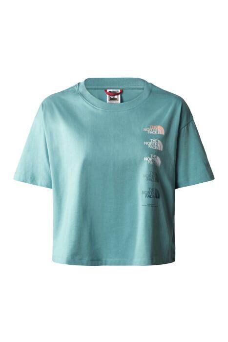 The North Face - D2 Graphic Crop S/S Kadın T-Shirt - NF0A83FA Su Yeşili