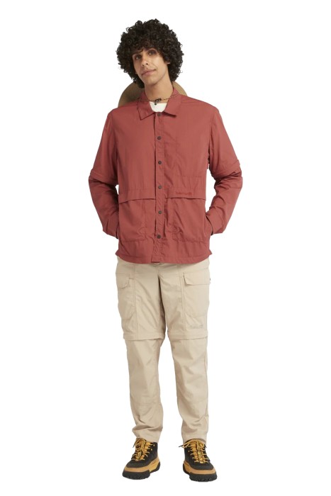 Dwr Convertible Overshirt Erkek Gömlek - TB0A68C9 Nar Çiçeği