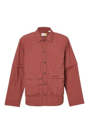 Dwr Convertible Overshirt Erkek Gömlek - TB0A68C9 Nar Çiçeği - Thumbnail