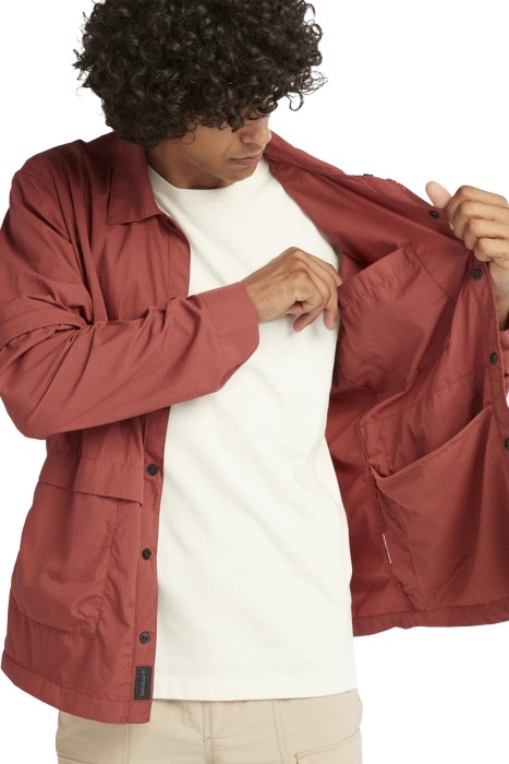 Dwr Convertible Overshirt Erkek Gömlek - TB0A68C9 Nar Çiçeği