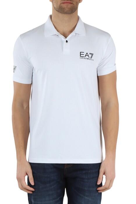 Emporio Armani - Emporio Armani Erkek Polo Yaka T-Shirt - 8NPF23PJEMZ Beyaz