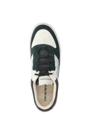 Emporio Armani Erkek Sneaker - X4X636XR156 Beyaz/Yeşil - Thumbnail