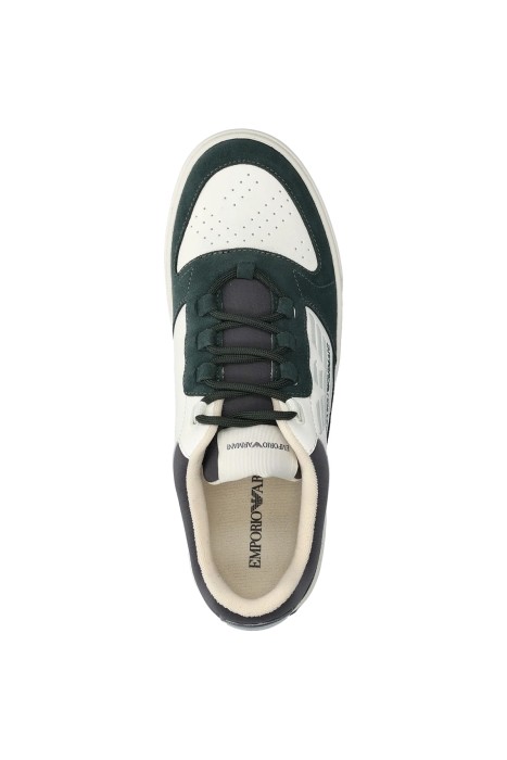 Emporio Armani Erkek Sneaker - X4X636XR156 Beyaz/Yeşil