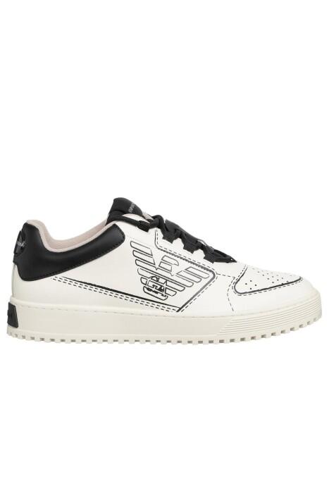 Emporio Armani - Emporio Armani Erkek Sneaker - X4X675XR210 Beyaz/Siyah