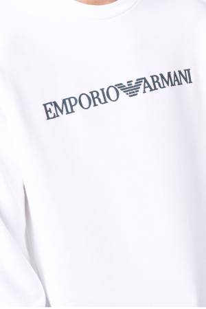 Emporio Armani Erkek SweatShirt - 8N1MR61JRIZ Ekru - Thumbnail