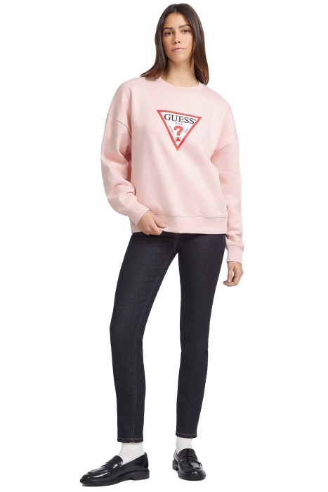 Gj Cn Os Iconic Tria Kadın SweatShirt - W4YQ00KC811 Pembe