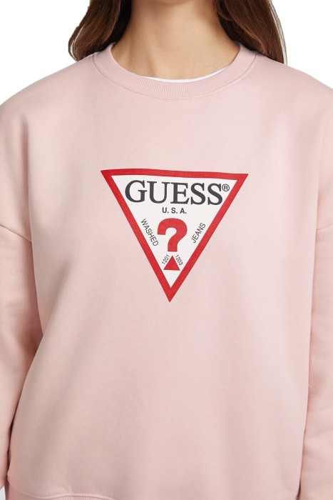 Gj Cn Os Iconic Tria Kadın SweatShirt - W4YQ00KC811 Pembe