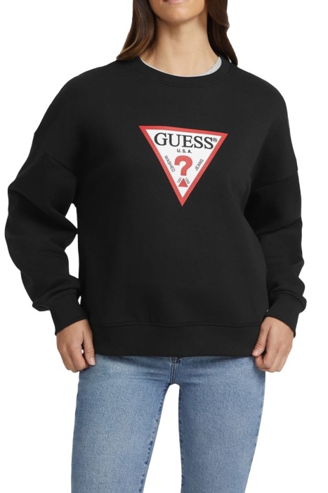 Guess - Gj Cn Os Iconic Tria Kadın SweatShirt - W4YQ00KC811 Siyah