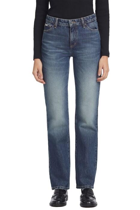 Gj G08 Mid Rise Straight Kadın Denim - W4YA98D5FC1 Mavi