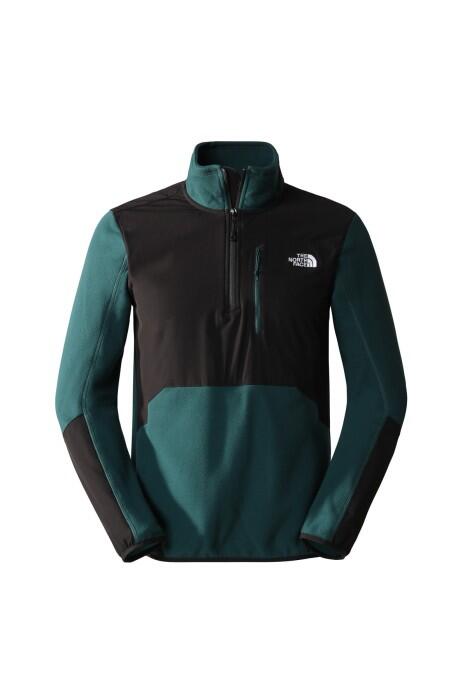 The North Face - Glacıer Pro 1/4 Zıp Erkek Polar - NF0A5IHR Yeşil/Siyah