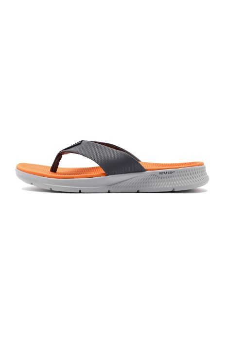 Skechers - Go Consistent Sandal Erkek Terlik - 229035 Gri/Turuncu