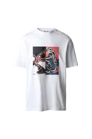 Graphic Erkek T-Shirt - NF0A823Y Beyaz - Thumbnail