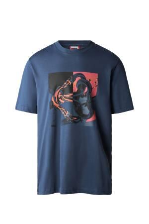 Graphic Erkek T-Shirt - NF0A823Y Mavi - Thumbnail